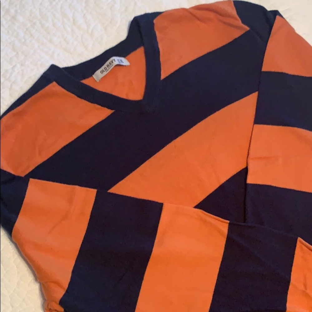 GUC Old Navy Striped V-Neck Sweater Sz XL